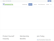 Tablet Screenshot of namasta.com